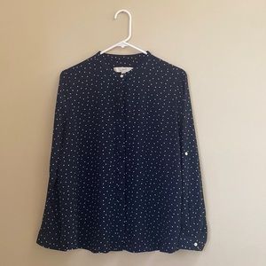 Loft long sleeve sheer blouse